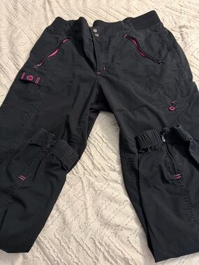 WonderWink Black Scrub pants  with Pink Lining